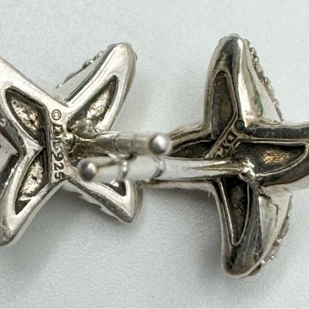 David Yurman Petite X Stud Earrings With Diamonds - Picture 7 of 7